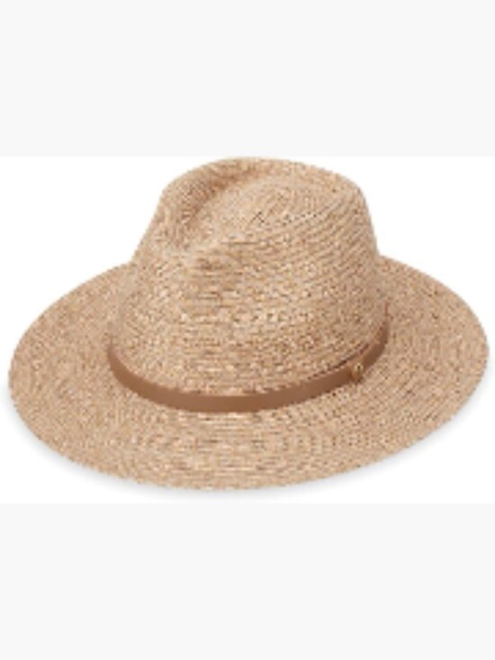 Bamboo Fedora Hat UPF 50+ Sun Protection 3-Inch Brim Adjustable Packable Travel